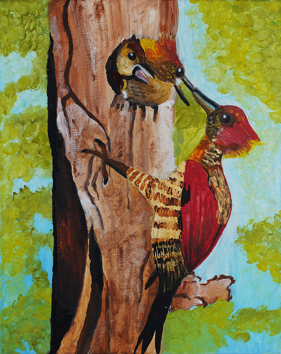 Crimson-Winged Woodpecker