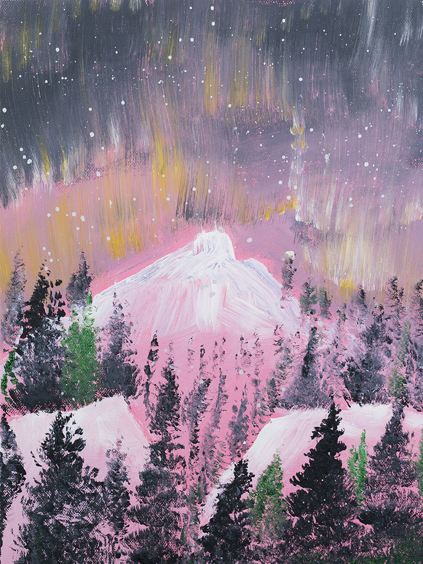 Pink Aurora Peaks