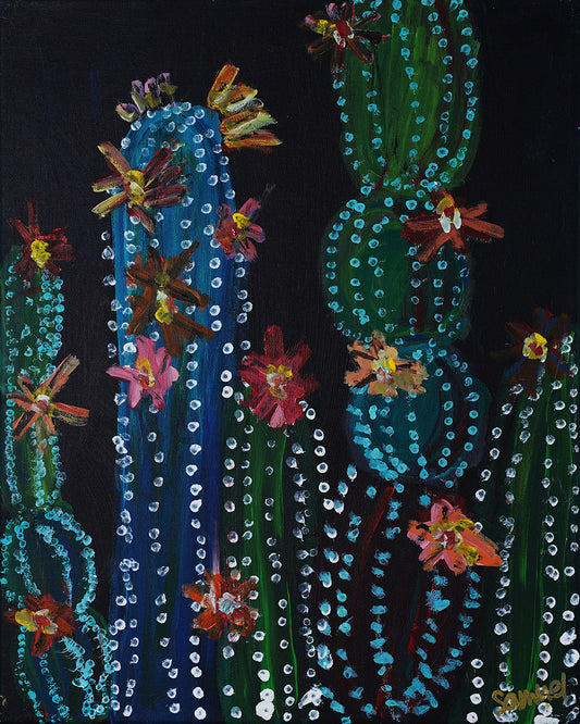 Cacti Sparkles in the Night